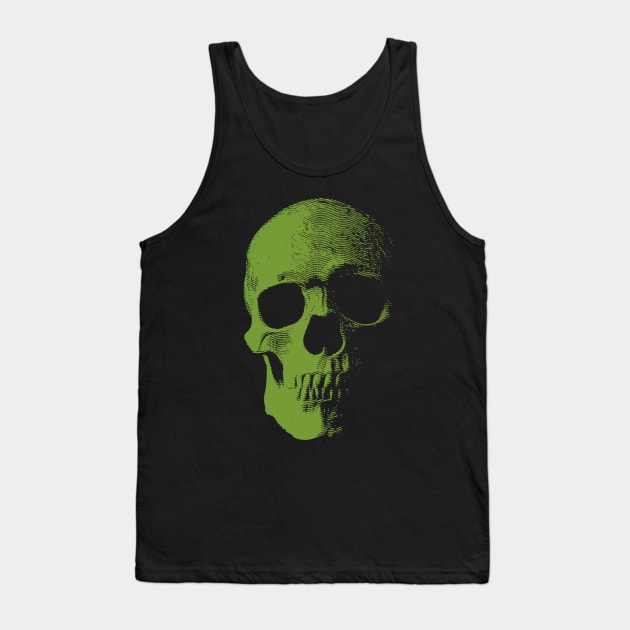 Green Skull Tank Top by LordNeckbeard